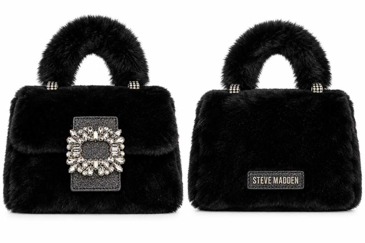 Steve Madden Glam Faux Fur Handbag