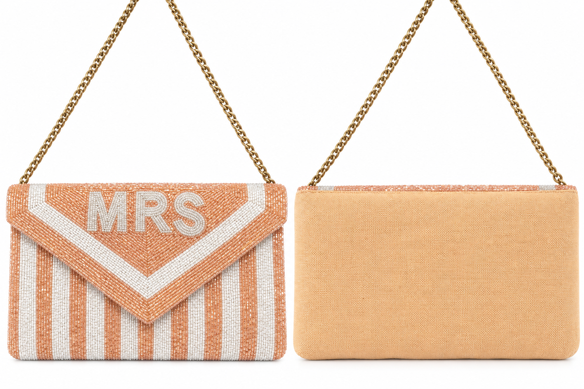The Mrs. Beaded Bridal Clutch