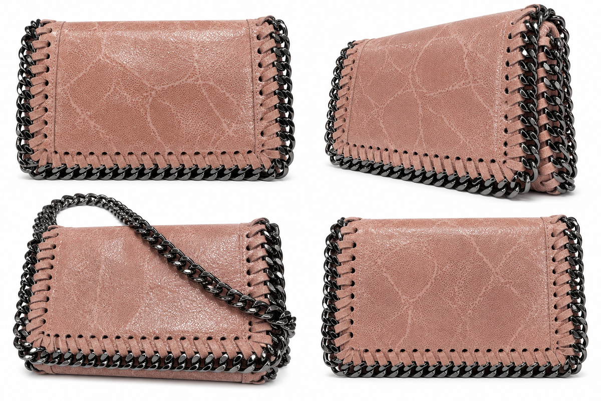 The Bella Italian Leather Chain Clutch