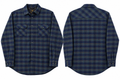 F/X Fusion Men's Navy & Green Plaid Quilted Shirt Jacket