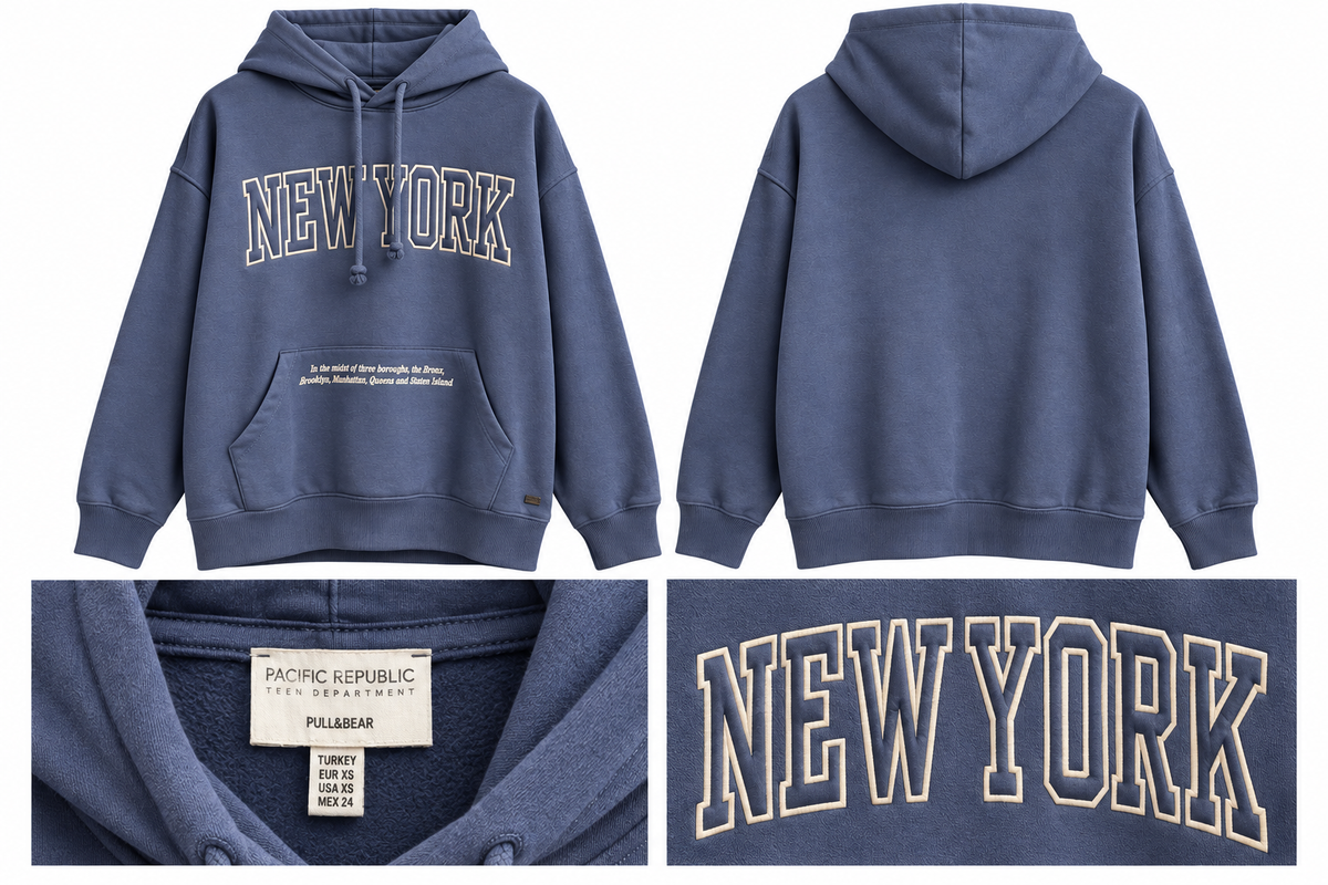 Pull & Bear New York Oversized Hoodie